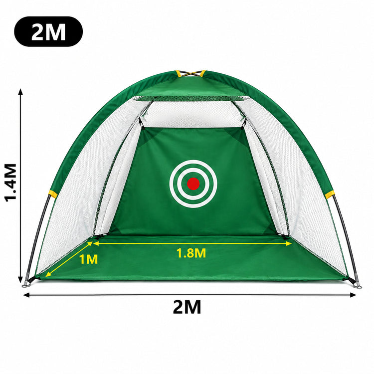 Indoor 2M Golf Practice Net Tent Golf Hitting Cage Garden Grassland Practice Tent Golf Training Equipment Mesh Outdoor XA147A
