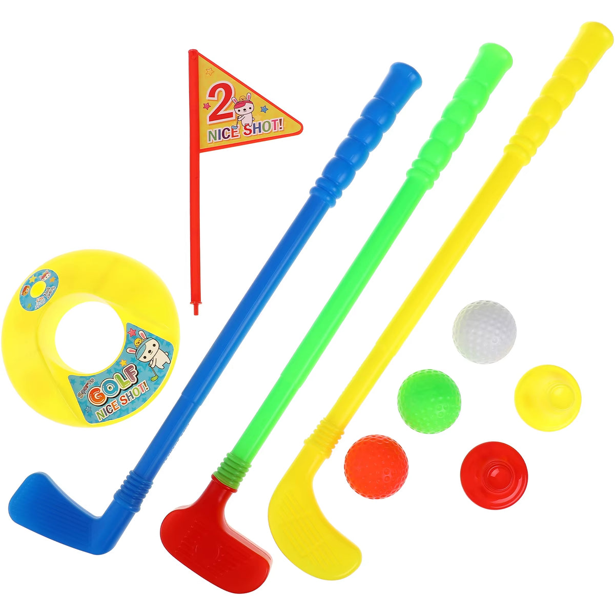 Kids Golf Toy Set Early Educational Golf Set Toys Toddler Golf Set Kids Golf Clubs with Golf Sticks for 2 3 4+ Years Old Kids