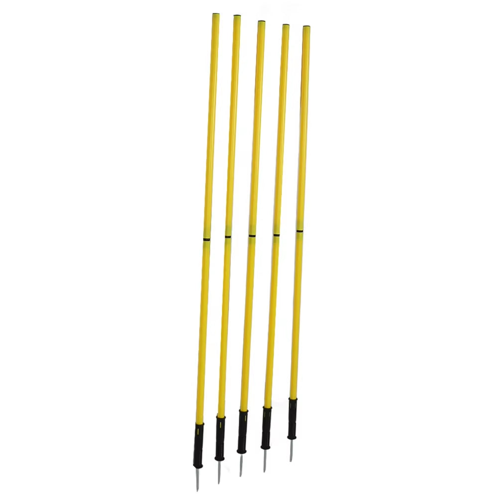5Pcs Soccer Agility Poles 1.5M Adjustable Agility Training Poles Multifunctional Football Training Pole with Base Buckle