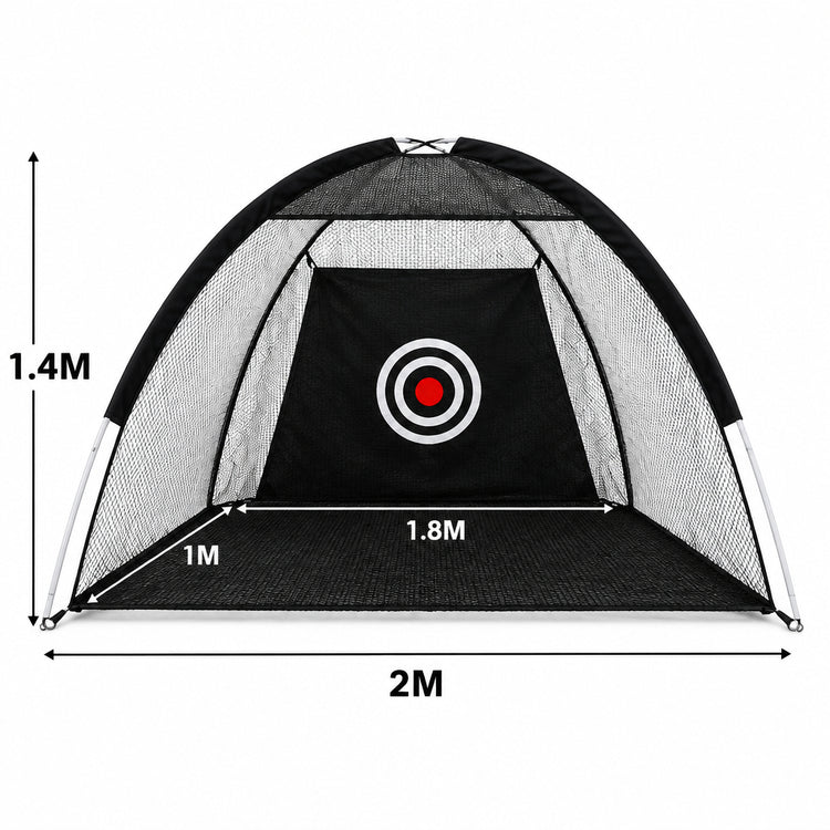 Indoor 2M Golf Practice Net Tent Golf Hitting Cage Garden Grassland Practice Tent Golf Training Equipment Mesh Outdoor XA147A