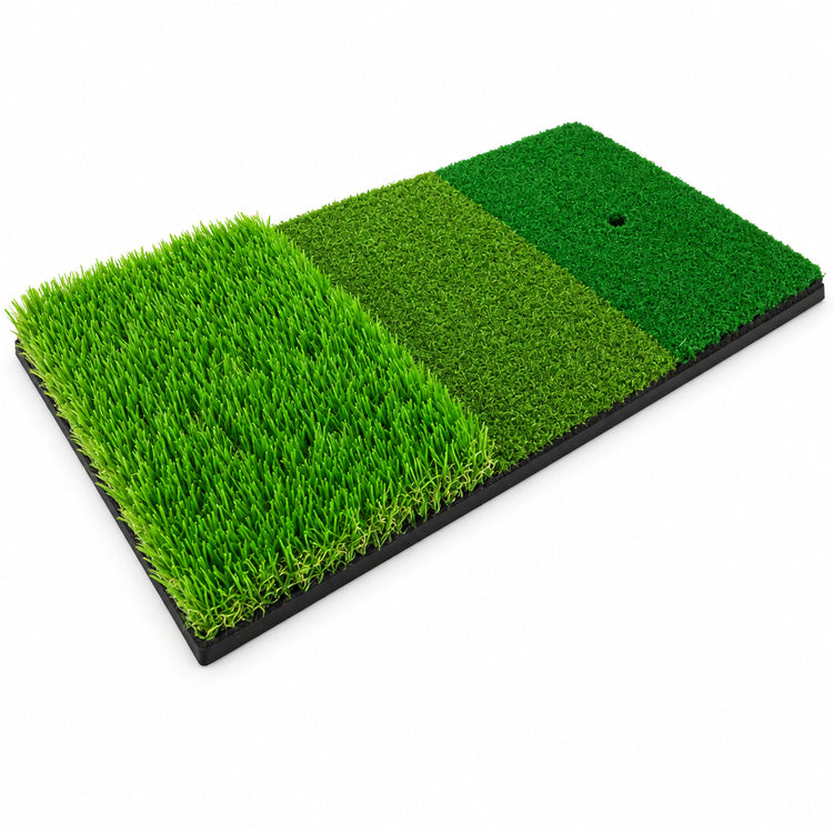 Golf Hitting Mat Indoor Outdoor Mini Practice Durable PP Grass Pad Backyard Exercise Golf Training Aids with TEE DJD003