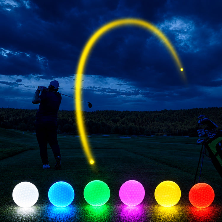 Glow in the Dark Golf Balls,Led Light up Glow Golf Ball for Night Sports,Super Bright,Colorful and Durable